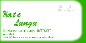 mate lungu business card